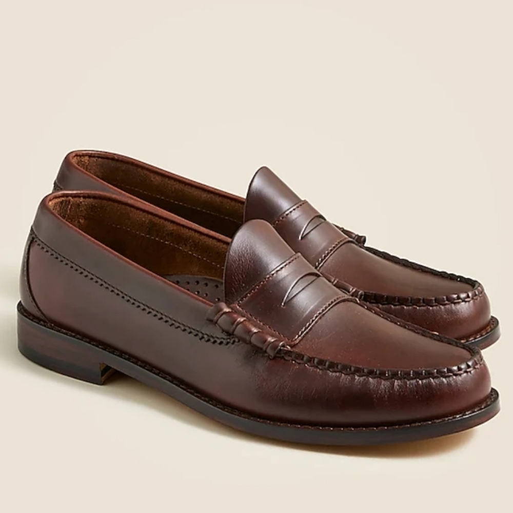 J. Crew Camden Loafers with leather soles - Whiskey Brown